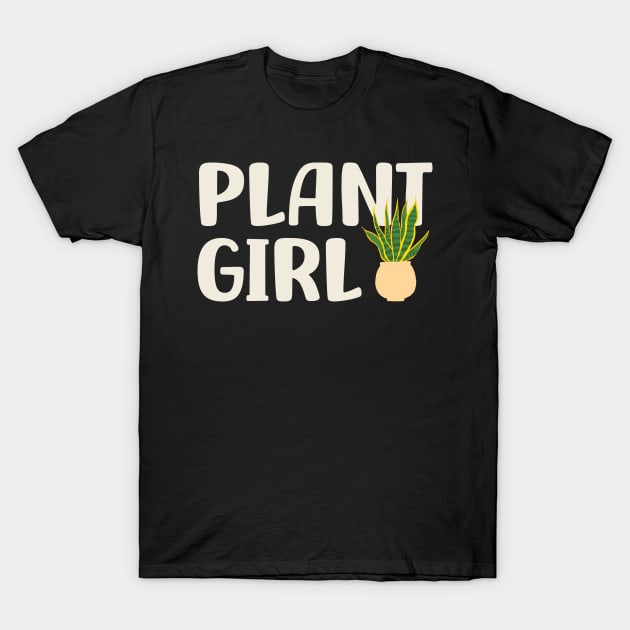 Plant Girl Snake Plant T-Shirt by Whimsical Frank